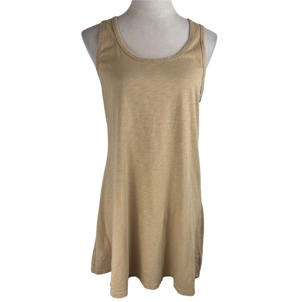 J.Crew Tank Dress Racerback Cotton Slub Tan Women's Small Re-Imagined Tank Dress
